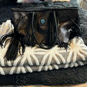 Louis Vuitton neverfull gm fringed bag
